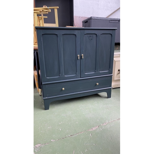 73 - 'Ikea Lommarp' Dark Blue-Green Cabinet (102 W. 49 D. x 101cm H.)