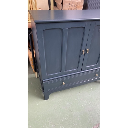 73 - 'Ikea Lommarp' Dark Blue-Green Cabinet (102 W. 49 D. x 101cm H.)