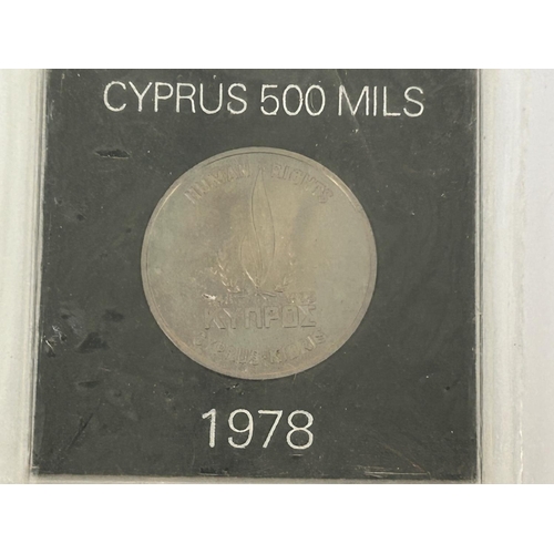 103 - Vintage 1978/1981 500 Mils Cyprus Proof Coins