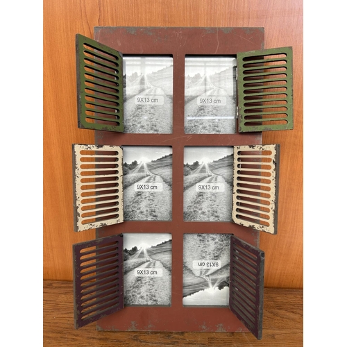 220 - Wall Hanging Shutter Photo Frame for 6 Photos