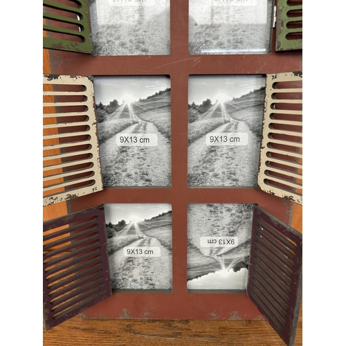 220 - Wall Hanging Shutter Photo Frame for 6 Photos