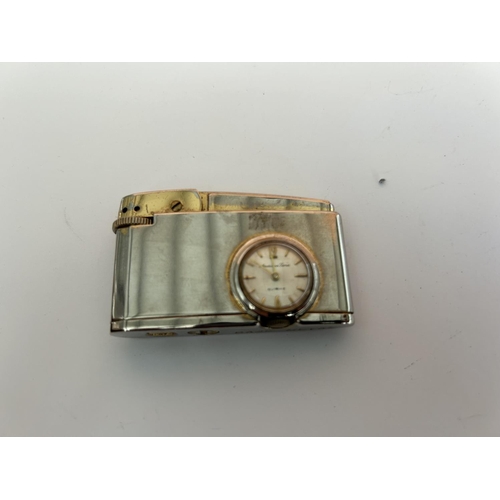 232 - Vintage 1970's Collectible Lighter with Mechanical Clock