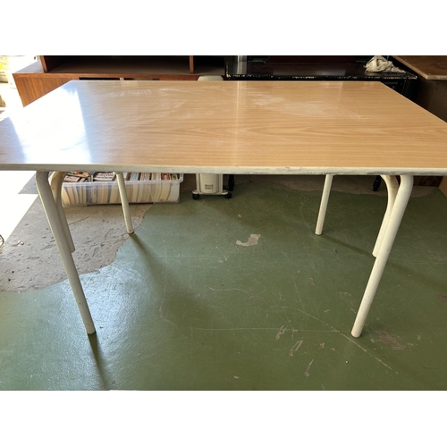 268 - Formica Top Rectangular Table with Metal Legs (138 W. x 90 D. x 76cm H.)