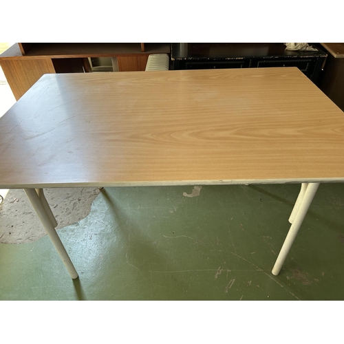 268 - Formica Top Rectangular Table with Metal Legs (138 W. x 90 D. x 76cm H.)