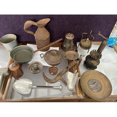 58 - Large Collection of Antique and Later Metal Items