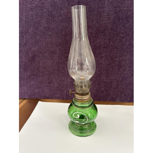 12 - Small Vintage Glass Oil Lamp