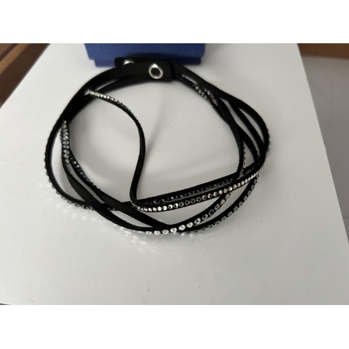 93 - Swarovski Touchstone Crystal Wrap Star Black Choker/Bracelet