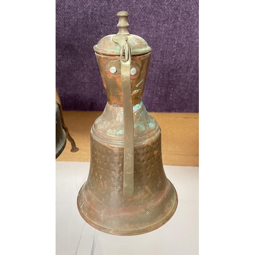 120 - Very Old Classic Camp Stove Together with Hammered Copper Ewer