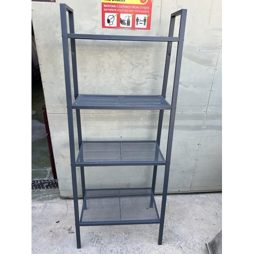 154 - Metal Shelving Unit (60 W. x 148cm H.)