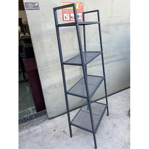 154 - Metal Shelving Unit (60 W. x 148cm H.)