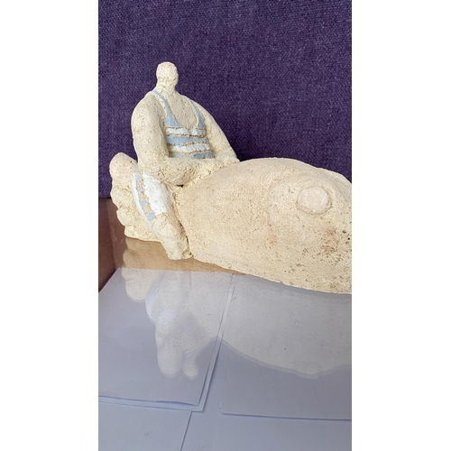 218 - Hand Made Stone Sculpture Signed 'Fotos'