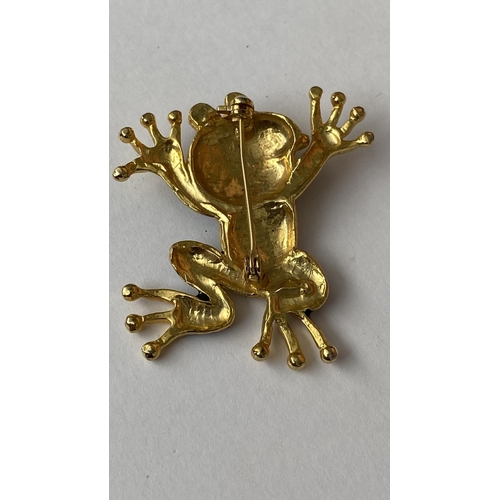 223 - Vintage Lucky Frog Brooch From 1970's