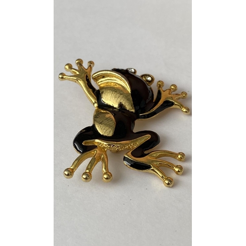 223 - Vintage Lucky Frog Brooch From 1970's