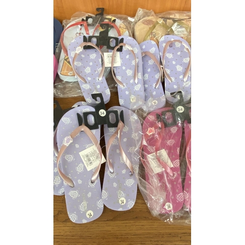 243 - x15 Pairs of Assorted Style and Size Flip Flop Sandals (Size From 28 to 44)