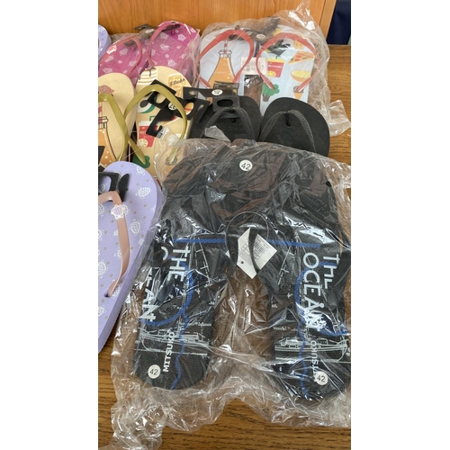 254 - x14 Pairs of Assorted Style and Size Flip Flop Sandals (Size From 28 to 44)