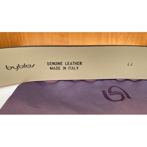 88 - Byblos Ladies Leather Belt size 44 Made in Italy (Unused)