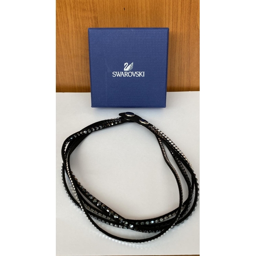 93 - Swarovski Touchstone Crystal Wrap Star Black Choker/Bracelet