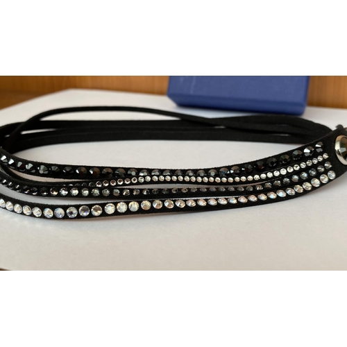 93 - Swarovski Touchstone Crystal Wrap Star Black Choker/Bracelet