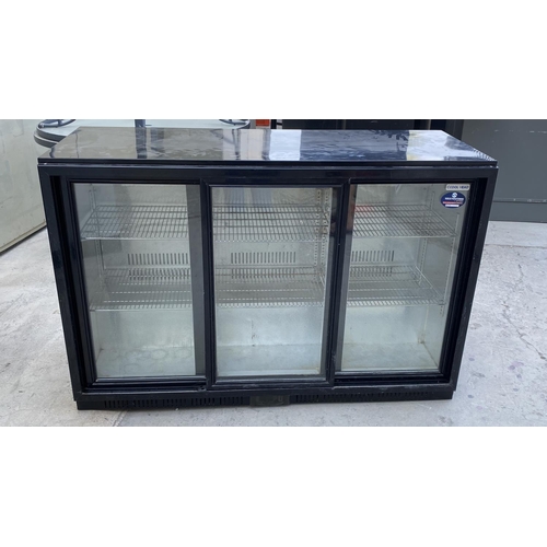 82 - Cool Head 3-Sliding Door Back Bar Chiller Model BBC 330S (135 W. x 52 D. x 90cm H.)