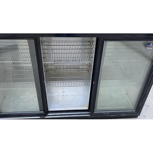 82 - Cool Head 3-Sliding Door Back Bar Chiller Model BBC 330S (135 W. x 52 D. x 90cm H.)