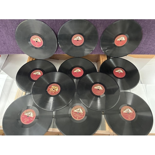 63 - Collection of 11 Vintage Greek His Master's Voice Gramophone Records 78rpm