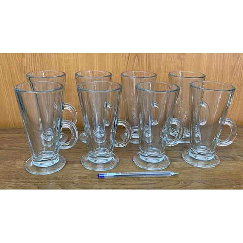 32 - x8 Clear Glass Taper Footed Rare Irish Coffee Cups