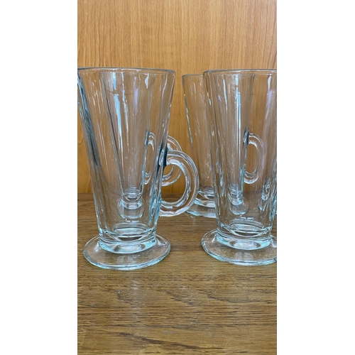 32 - x8 Clear Glass Taper Footed Rare Irish Coffee Cups