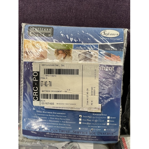 28 - Mattress Encasement, x2 Oster Steam Irons and x3 Ironing Blankets (Unused) - Code 'Welcome Kit'