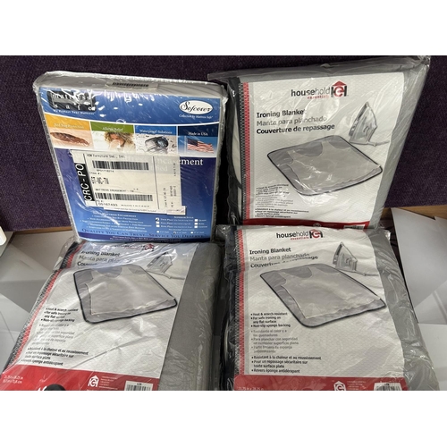 28 - Mattress Encasement, x2 Oster Steam Irons and x3 Ironing Blankets (Unused) - Code 'Welcome Kit'