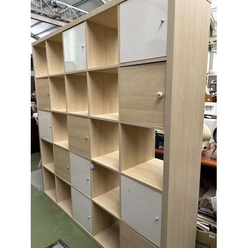 368 - Very Large Wooden Square Shelve Unit (182 W. x 39 d. x 182cm H.)