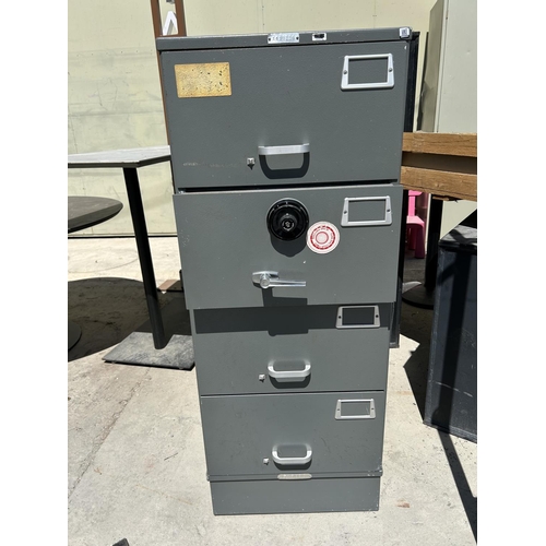 39 - Very Heavy 525Lbs 4-Drawer Safe (A/F - No Code Provided) - Code AM6955H