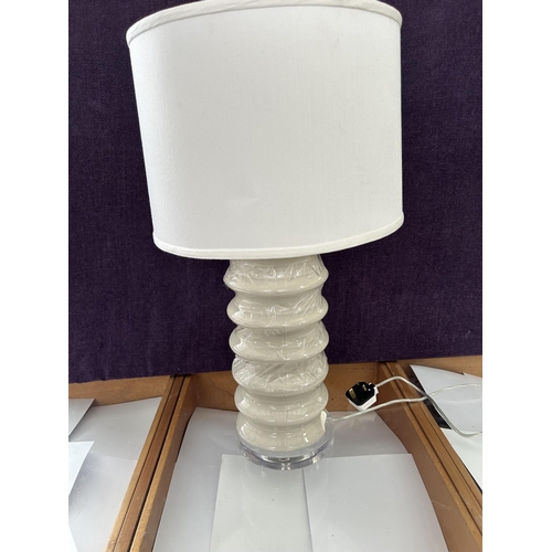 381 - American Table Lamp on Glass Base (A/F - Damaged & Cracked) - Code AM6832S