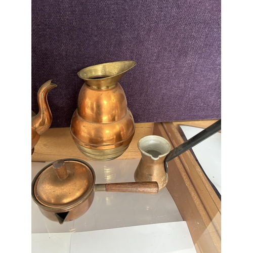 8 - Vintage Copper Tea Pot and Other Copper Items