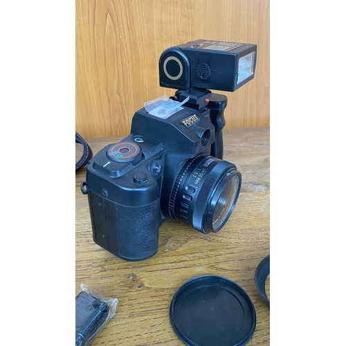 53 - Retro 'Focus' Camera with Accessories and Case