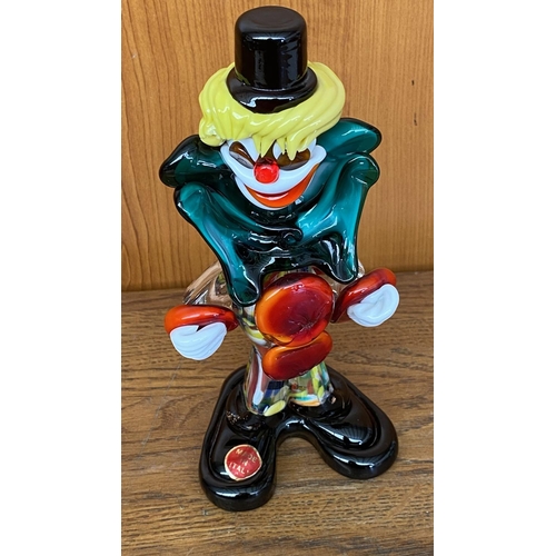 12 - Murano Art Glass Colorful Clown (20cm H.)