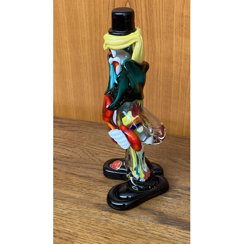 12 - Murano Art Glass Colorful Clown (20cm H.)