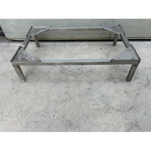 408 - Stainless Steel Commercial Rectangular Low Side Table (Top Missing)