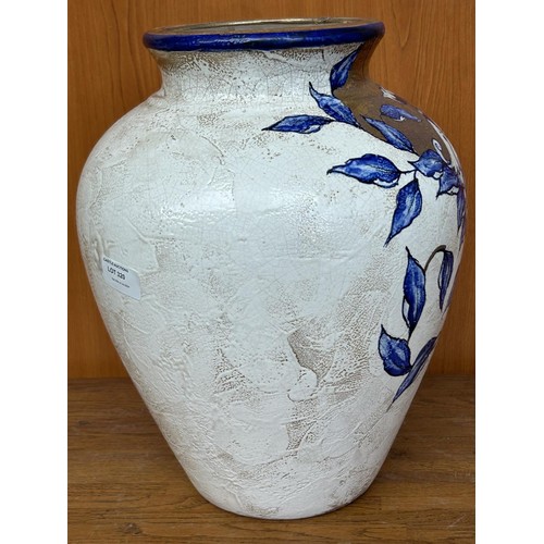 409 - Big Hand Painted Ceramic Temple Jar Made in Spain (36cm H.)