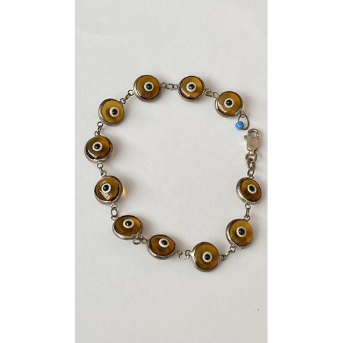 419 - x2 Silver 925 Evil Eye Bracelets