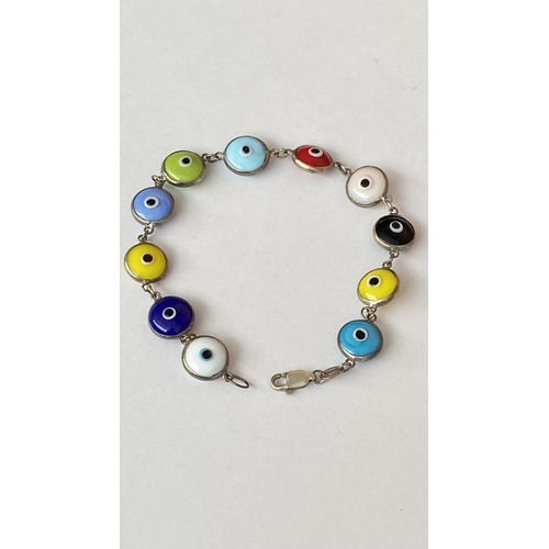 419 - x2 Silver 925 Evil Eye Bracelets