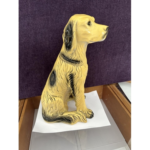 455 - Vintage 1980's Ceramic Dog Figurine (38cm H.)