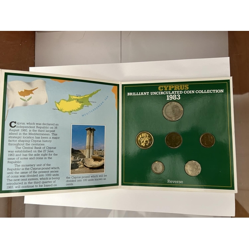 464 - Central Bank of Cyprus 1983 Cent Coinage Set