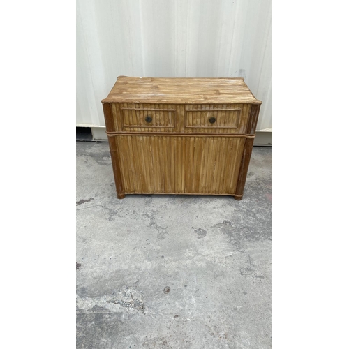 476 - Bamboo Trunk/Coffee Table (77 W. x 44 D. x 60cm H. - Unused but A/F - Missing Handles)