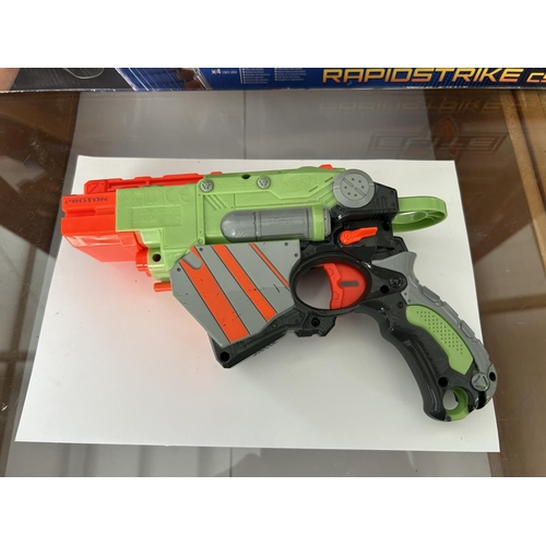 487 - Nerf Rapid Strike Rifle and Proton Gun Toys