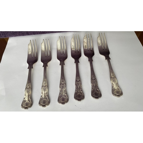 490 - Set of 6 Sheffield England EPNS Dessert Forks