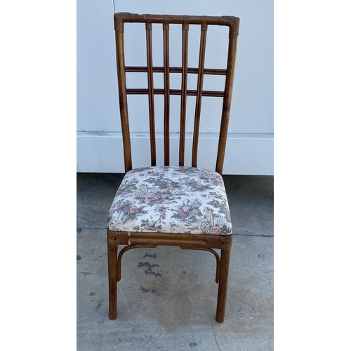 498 - Vintage 1970's Bamboo Cushioned Chair (Unused)