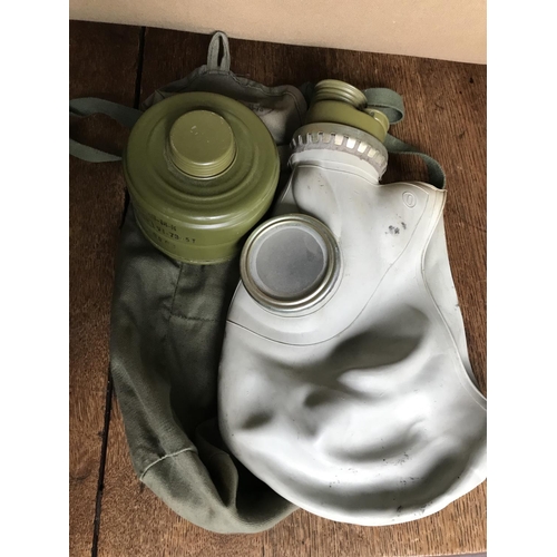 574 - Vintage WWII Gas Mask with Case