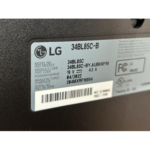 25 - LG 34BL85C-B Large (81cm W.) Concave Display Unit (Untested, No Power Adaptor) - Code DEA Ser. 20MXR... 