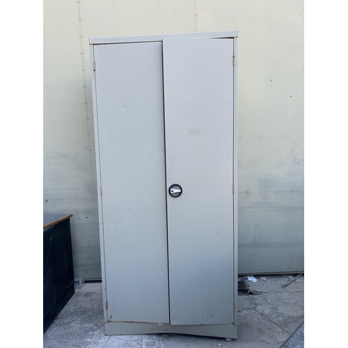 43 - Metal 2-Door Storage Cabinet (A/F)