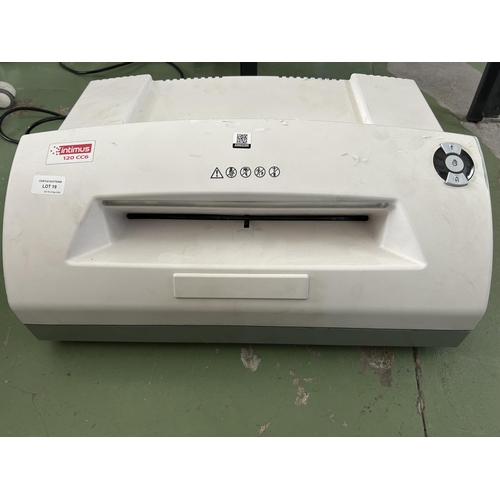 19 - Intimus 120 CC6 Shredding Machine (Untested) - Code AM6920R